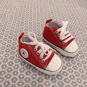 Infant Converse Crib Shoes - Red (size 1)